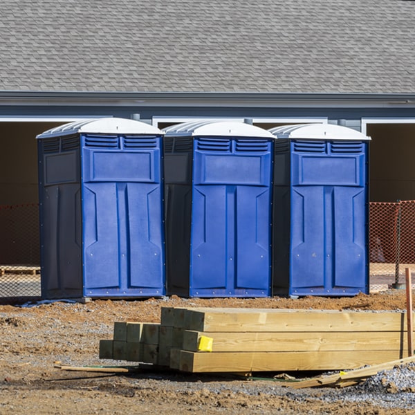 what is the expected delivery and pickup timeframe for the porta potties in Woxall